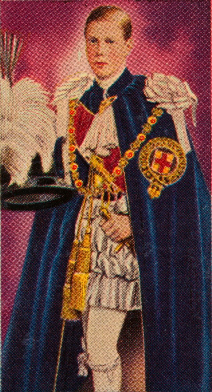 Prinsen av Wales vid sin insats som riddare av strumpebandet, 1911 1935 av Unbekannt