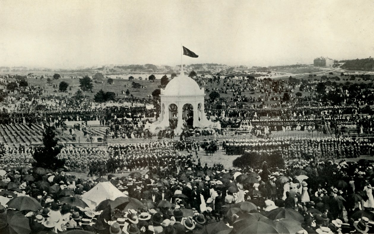 Tillkännagivandet av Australiens samvälde i Sydney den 1 januari 1901, c1930. av Unbekannt