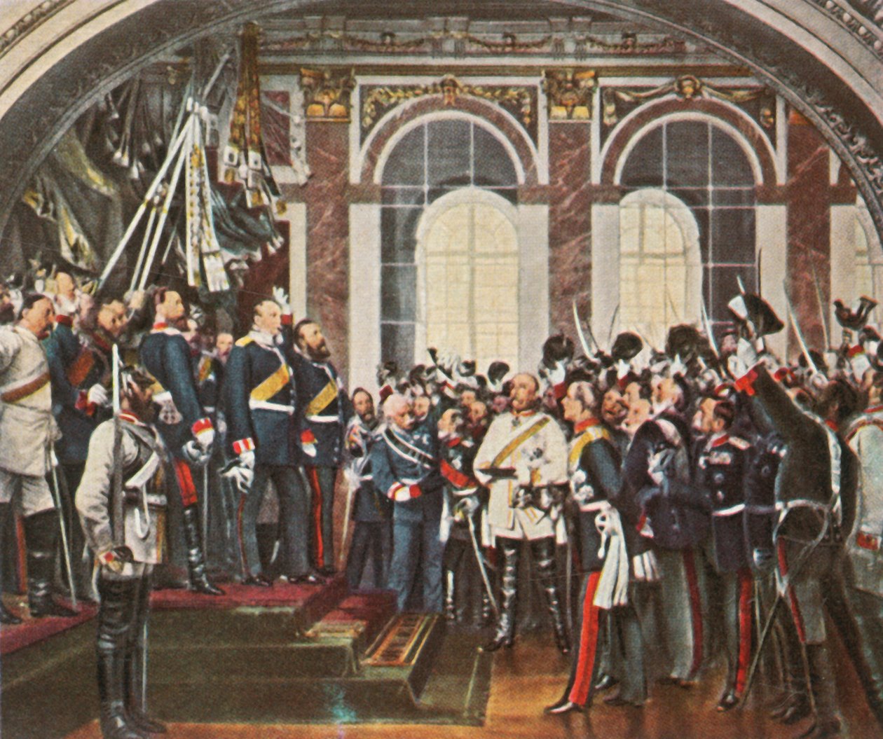 Tillkännagivandet av det tyska imperiet i Versailles, 18 januari 1871, 1936. av Unbekannt