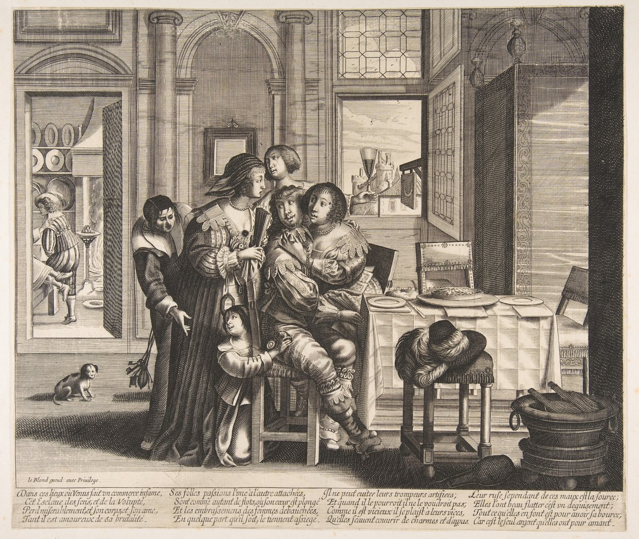 Den förlorade sonen i ett hus med dåligt rykte, ca. 1636. av Unbekannt