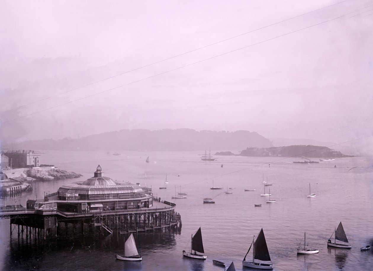 Promenade Pier i Plymouth i Devon, sent 1800-tidigt 1900-tal. av Unbekannt