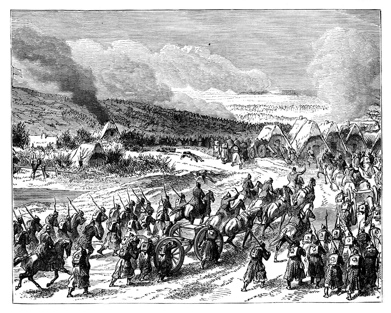 Preussarna stormar Duppels skansar, 18 april 1864, sent 1800-tal av Unbekannt