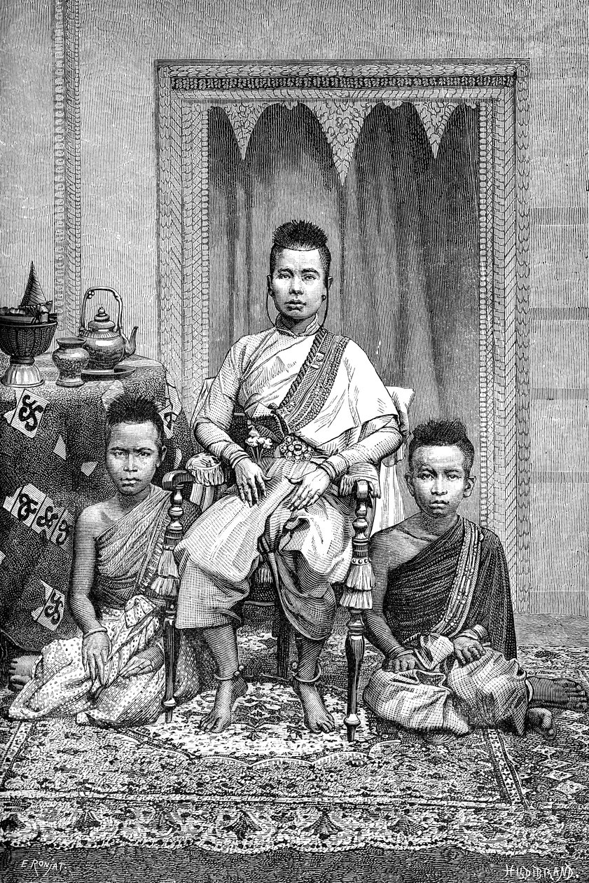Drottningmodern av den kambojanska khmeren, Kambodja, 1895 av Unbekannt