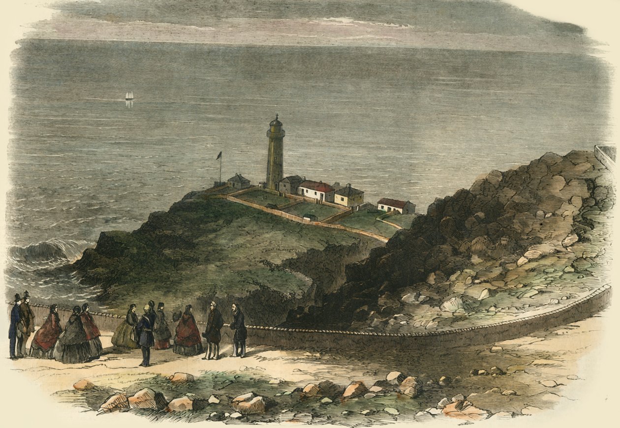 Drottningen besöker South Stack Lighthouse, Holyhead..., 1853, 1861. av Unbekannt