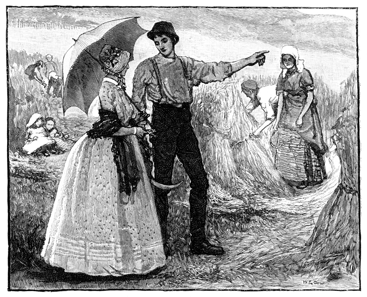 The Queen and the Reapers på Blair Castle, c1840-talet, 1900 av Unbekannt