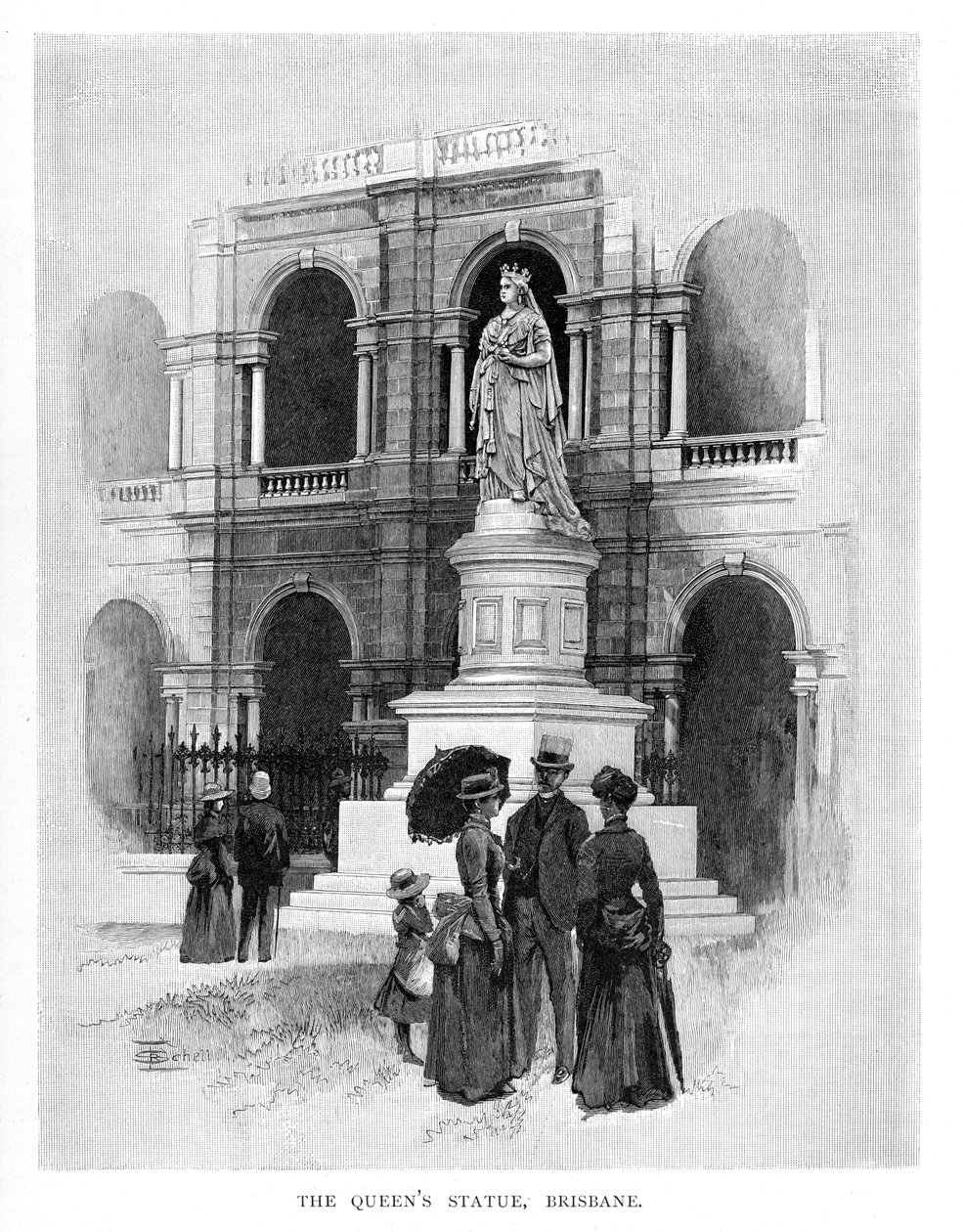 Queens Statue, Brisbane, Australien, 1886 av Unbekannt