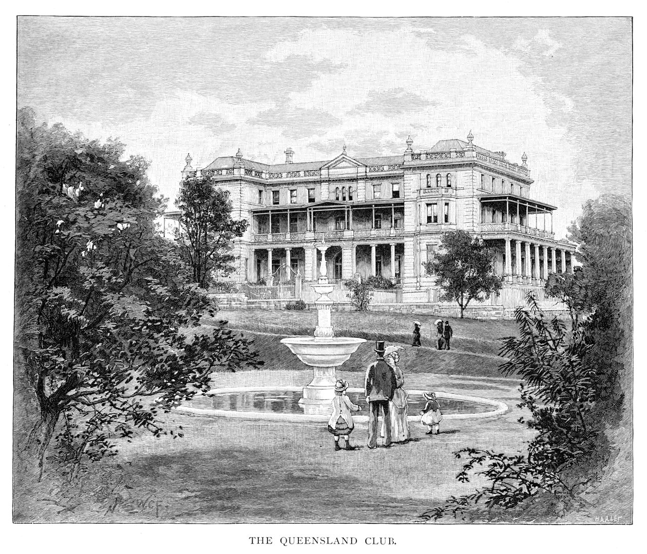 Queensland Club, Australien, 1886 av Unbekannt