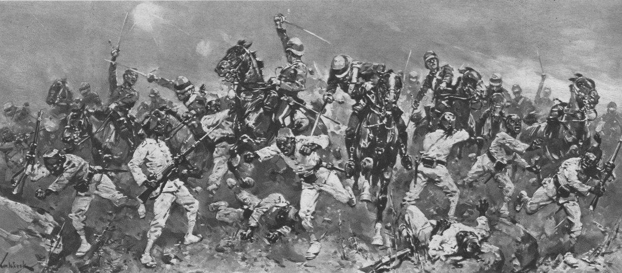Arabi Pashas uppror i Egypten, 1882: Anfallet vid slaget vid Kassassin, 1901. av Unbekannt