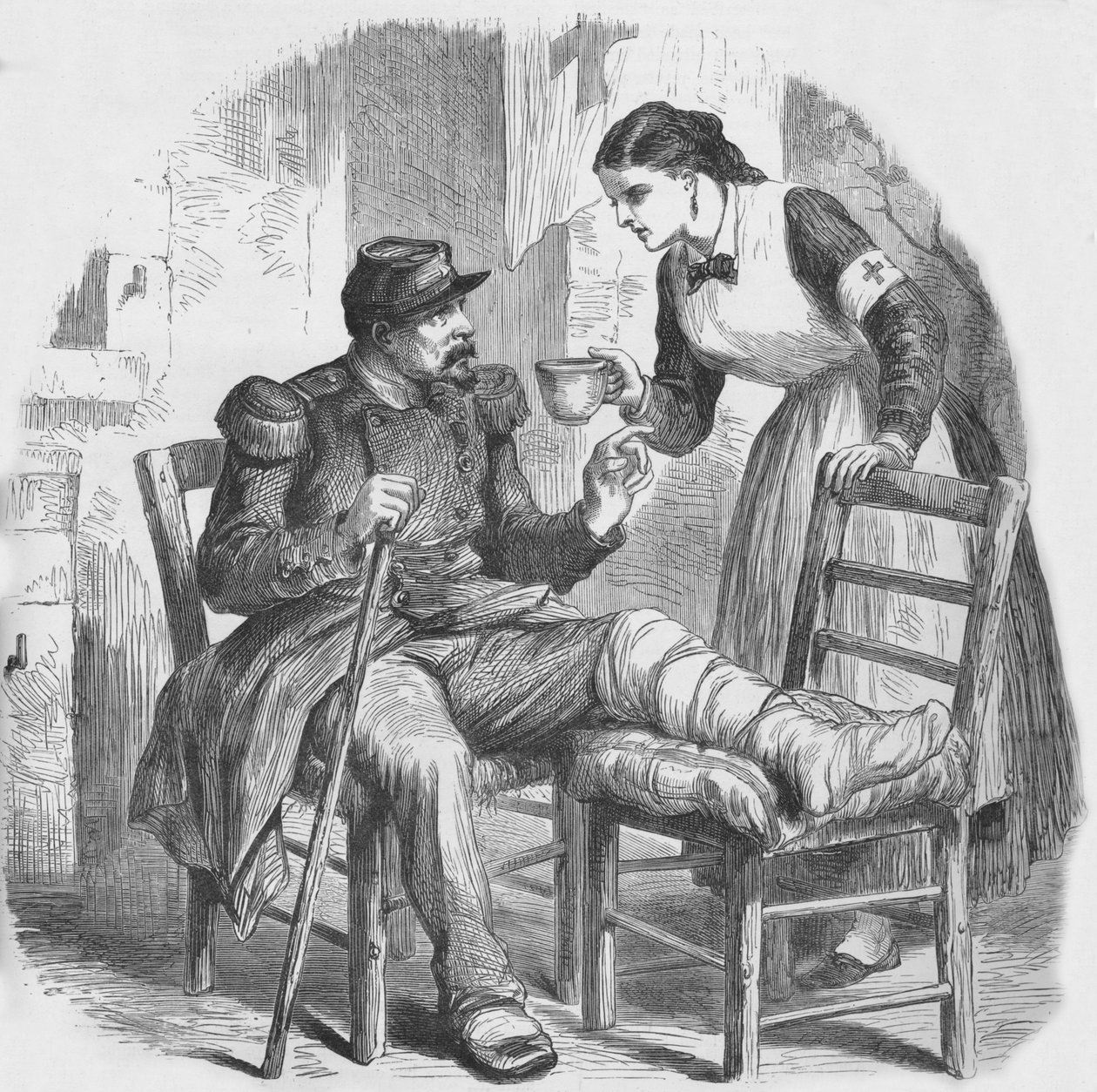 Röda Korsets sjuksköterska, 1884 av Unbekannt