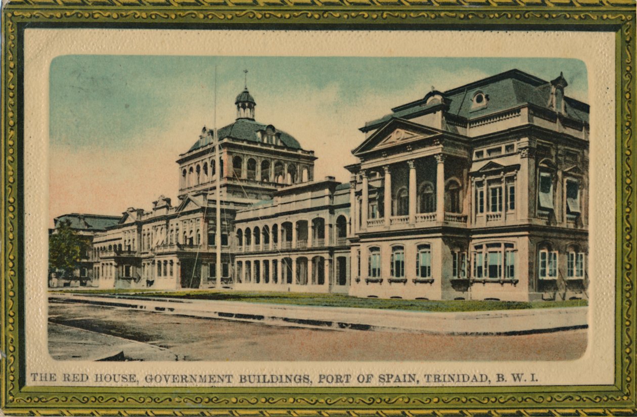 Röda huset, regeringsbyggnader, Port of Spain, Trinidad, B.W.I., tidigt 1900-tal. av Unbekannt
