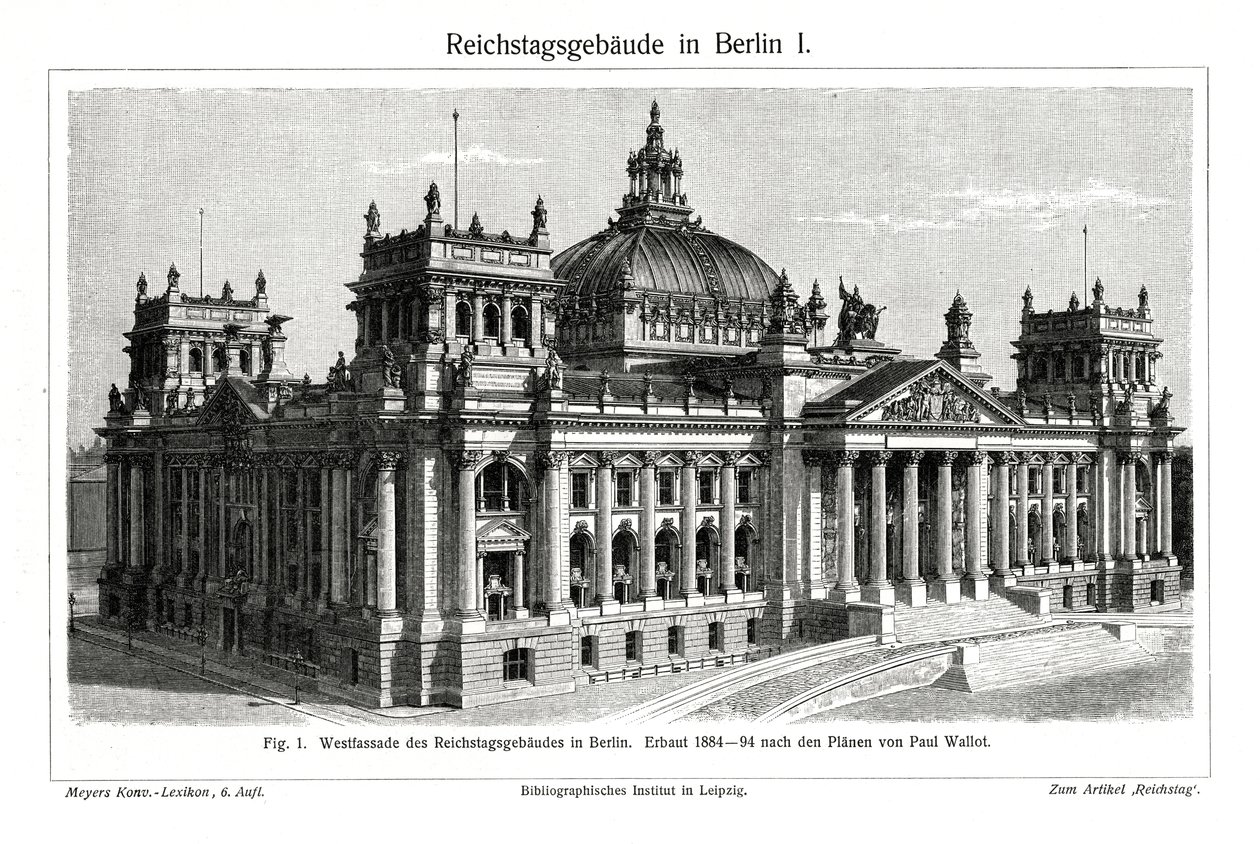 Riksdagen, Berlin, Tyskland, sent 1800-tal av Unbekannt