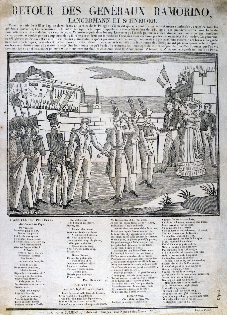 General Ramorinos återkomst, 1831 av Unbekannt