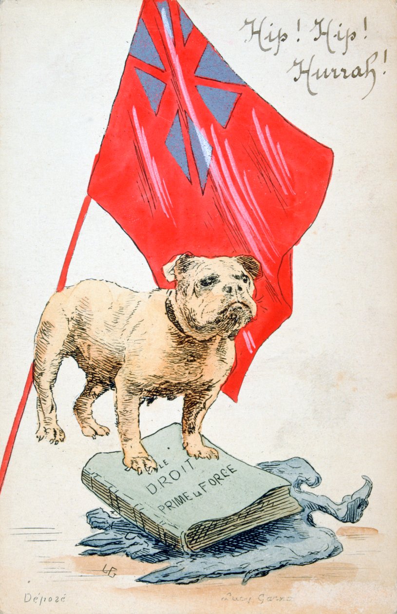 Högern föregår kraften, franskt vykort från första världskriget, 1914-1918 av Unbekannt