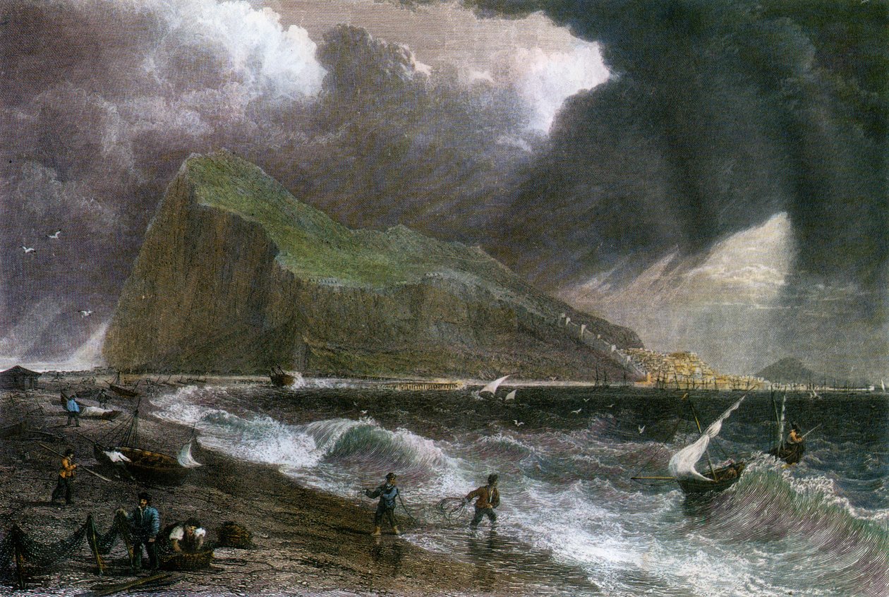 Gibraltarklippan, sett från bukten, 1900-talet av Unbekannt
