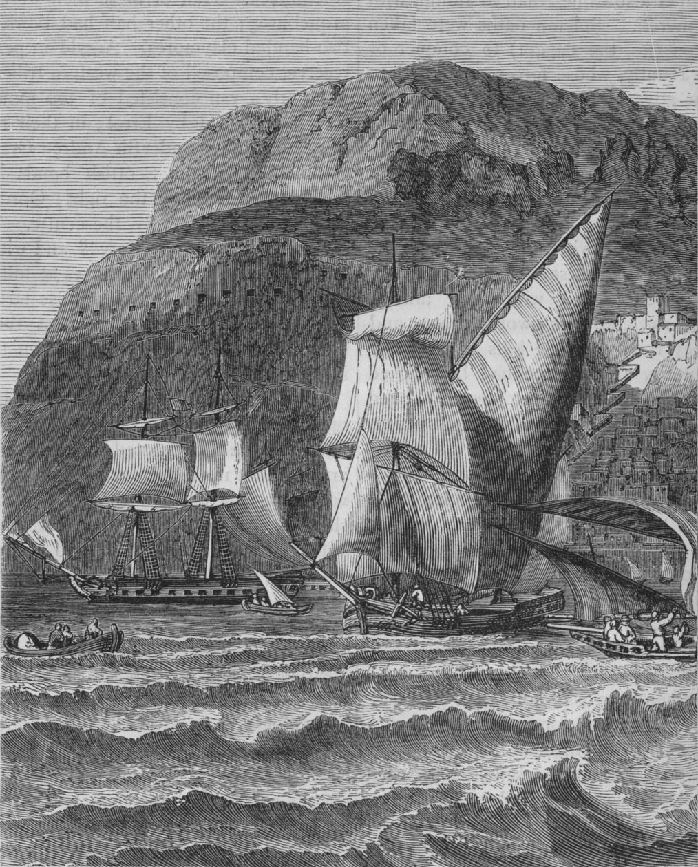 The Rock of Gibraltar, c1880 av Unbekannt