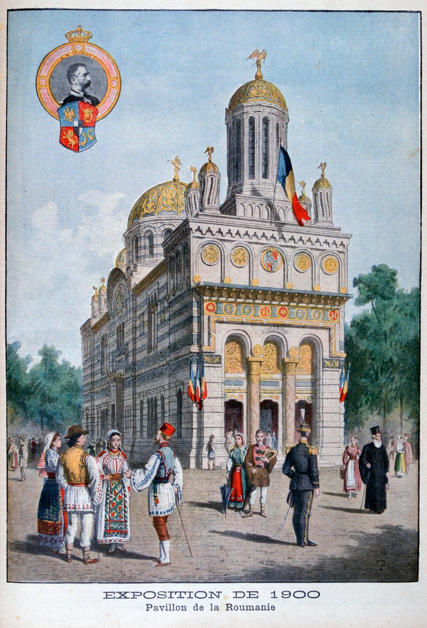 Den rumänska paviljongen vid världsutställningen 1900, Paris, 1900 av Unbekannt