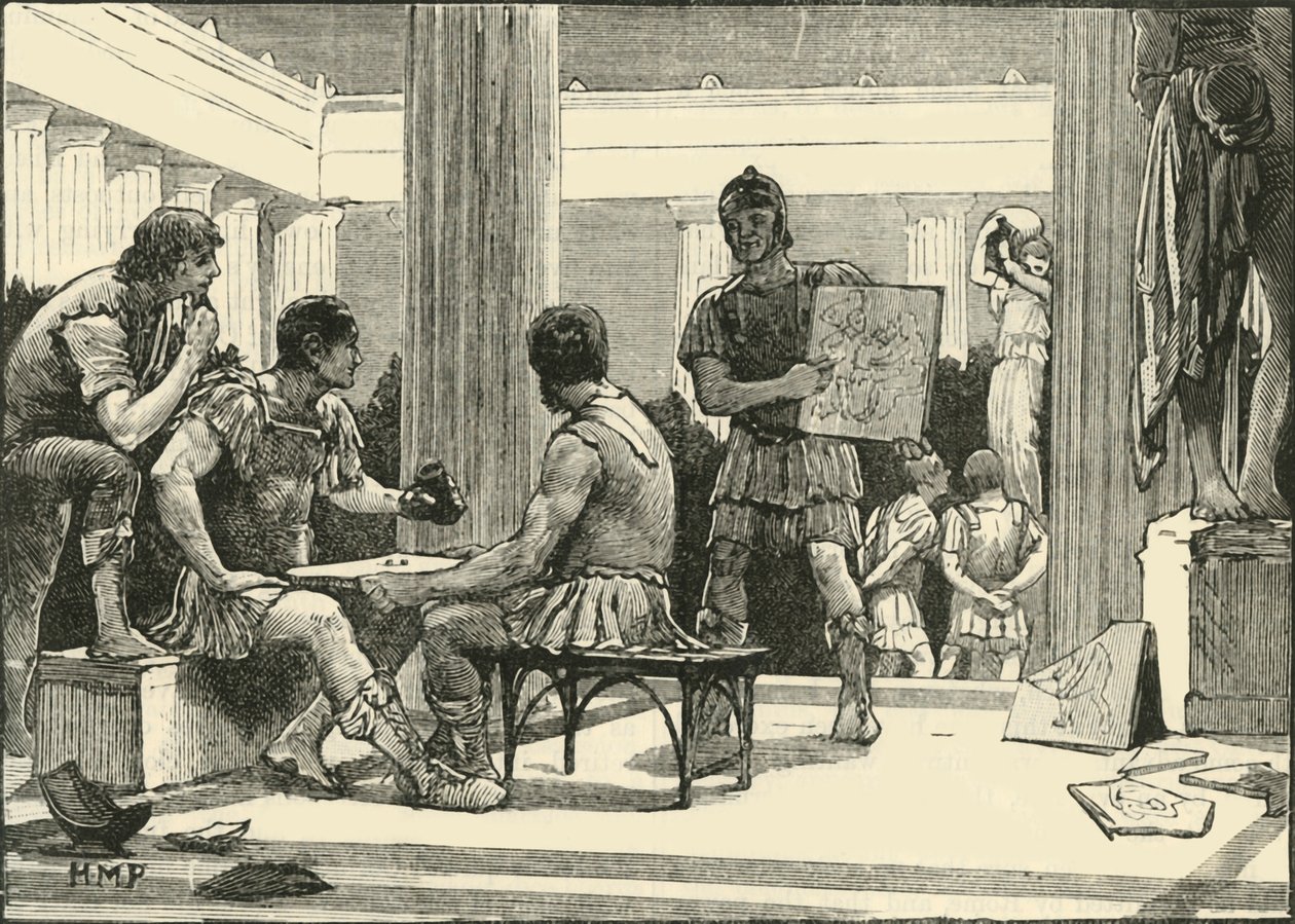 Romarna i Korinth, 1890. av Unbekannt