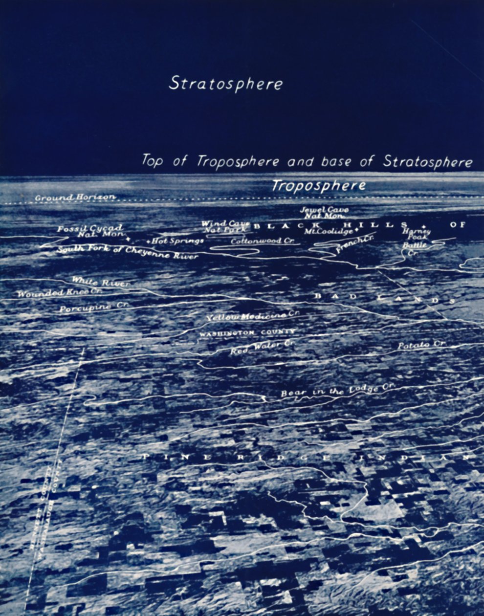 Jordens rotunditet från stratosfären, 1935 av Unbekannt