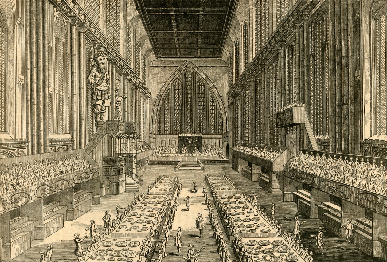 Den kungliga banketten i Guildhall, 1761, 1897. av Unbekannt