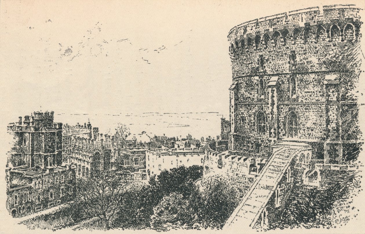 The Royal Tower från King of Scotlands Lodging., 1895 av Unbekannt