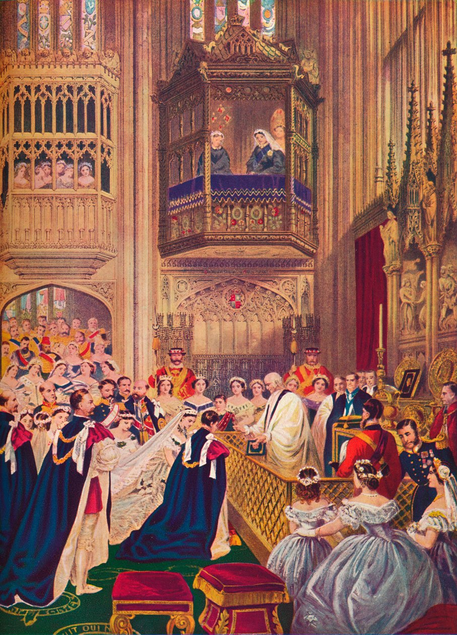 Det kungliga bröllopet, St Georges Chapel, Windsor, 10 mars 1863 1910 av Unbekannt