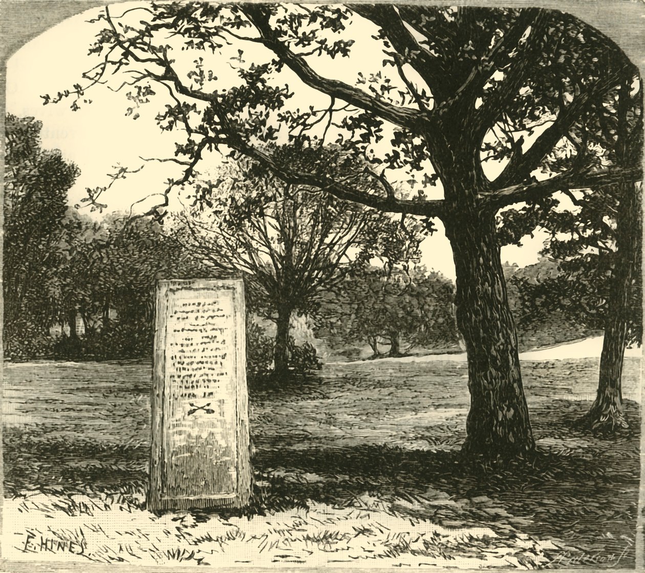 Rufusstenen i New Forest, 1890. av Unbekannt