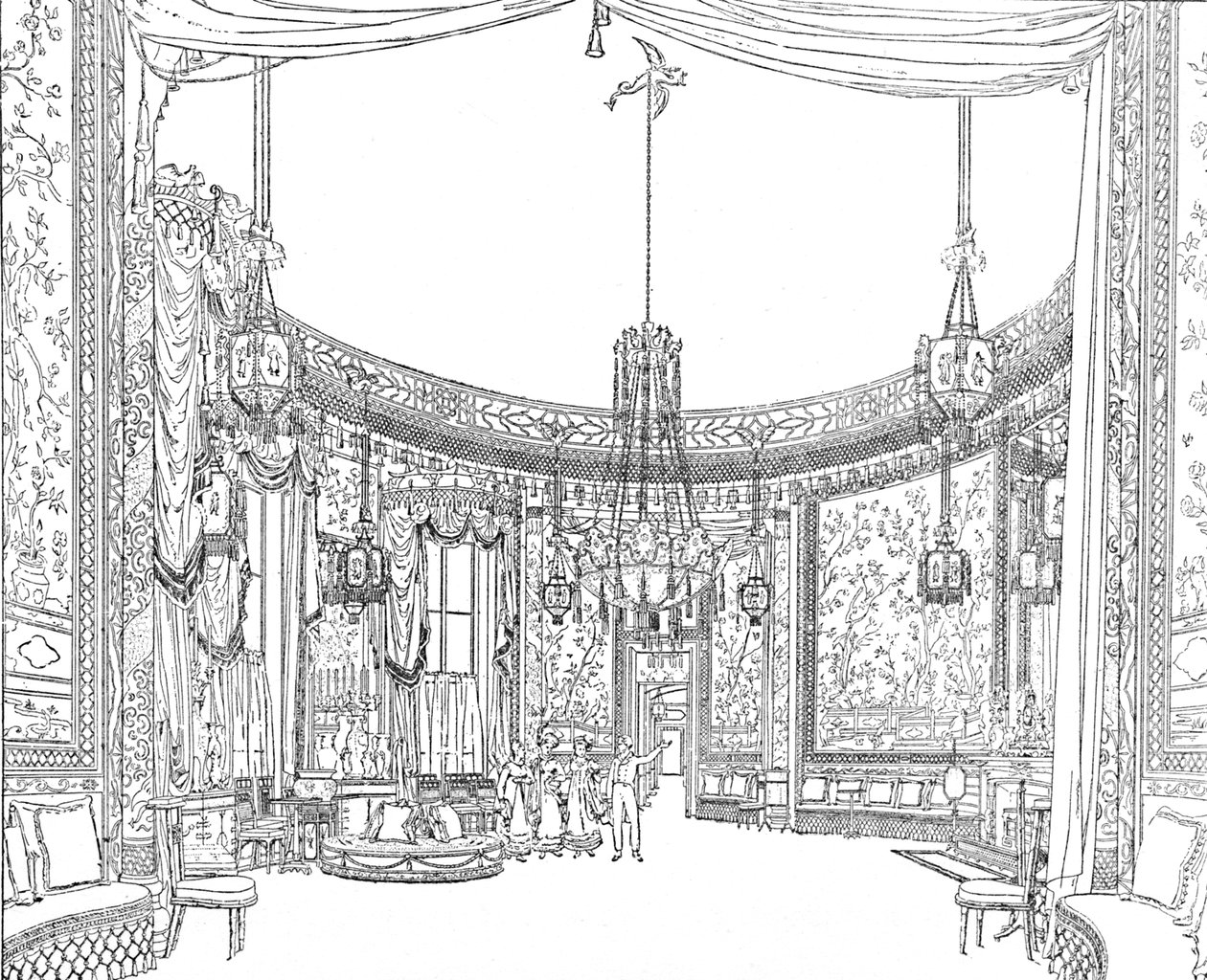 The Saloon, ca 1820. Ur Nashs Illustrationer, 1939 av Unbekannt