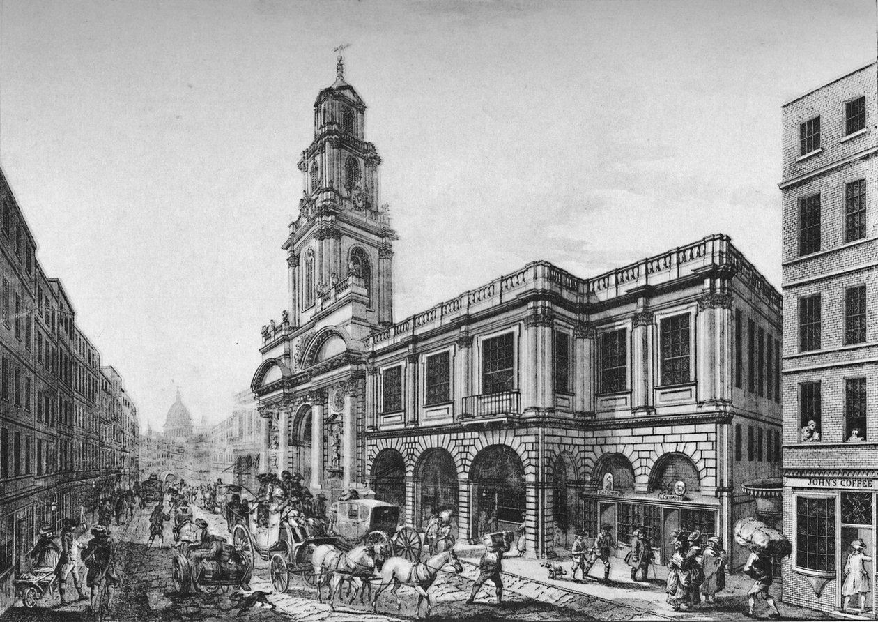 Den andra kungliga börsen, South Front, 1788, 1928 av Unbekannt
