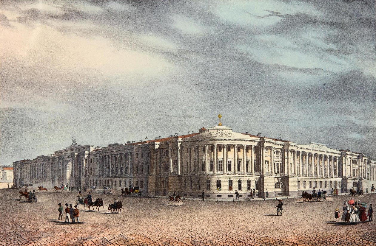 Senaten och synodsbyggnaderna i Sankt Petersburg, 1830-talet av Unbekannt