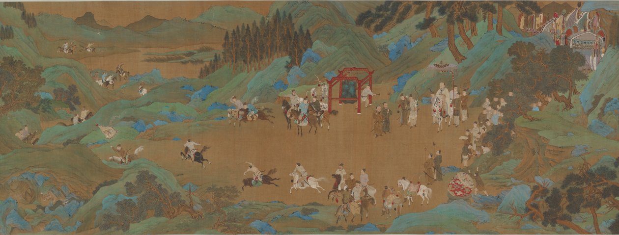 Shanglin-parken: Imperial Hunt, Ming- eller Qing-dynastin, 1600-talet. av Unbekannt