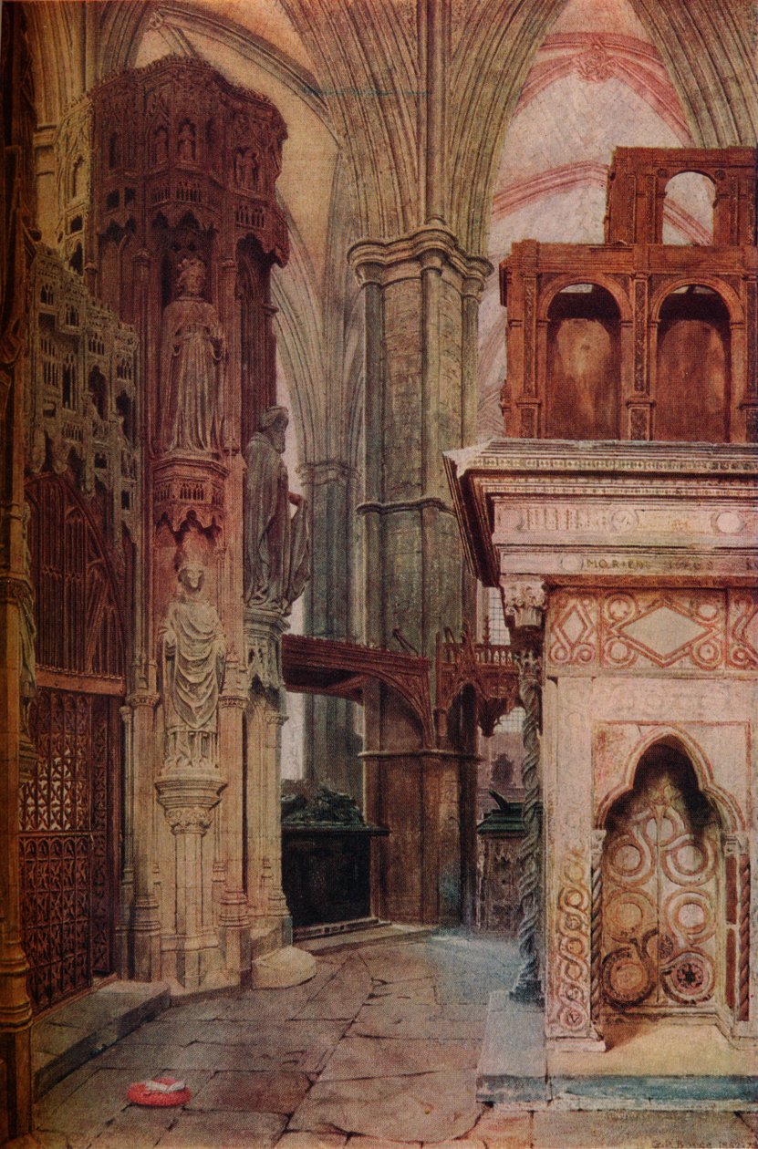 Edward the Confessors helgedom och kapell, 1853, 1937 av Unbekannt