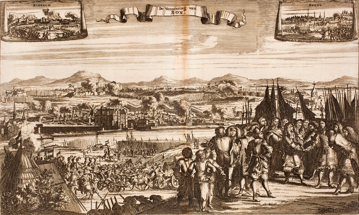 Belägringen av Bonn, 1689 Från: Krigsscenen. av Unbekannt