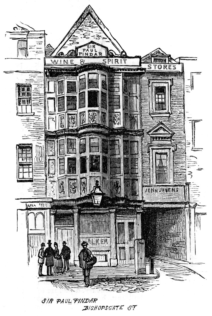 The Sir Paul Pindar pub, Bishopsgate Street, London, 1887 av Unbekannt