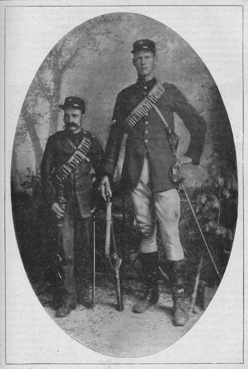 Den minsta mannen och den största mannen i boerarmén, 1902 av Unbekannt