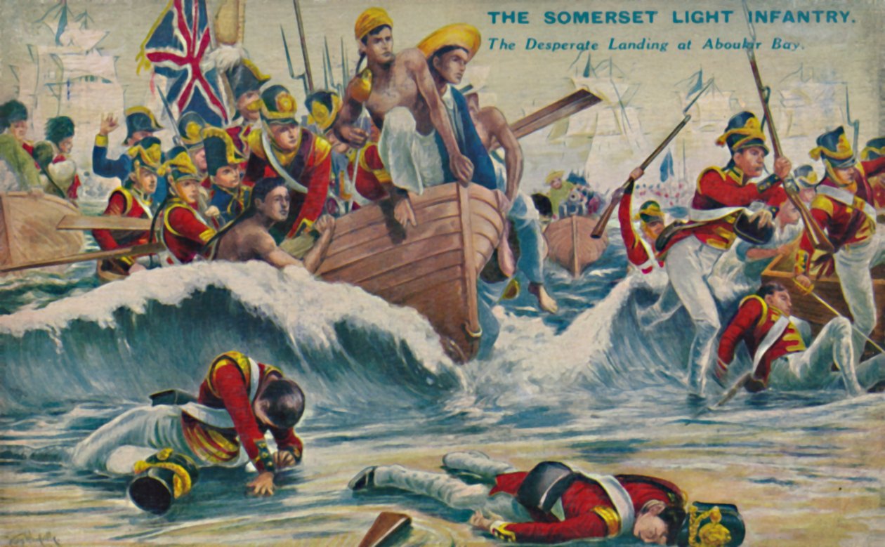 Somerset lätta infanteri. Den desperata landningen vid Aboukir Bay, 1801, 1939. av Unbekannt