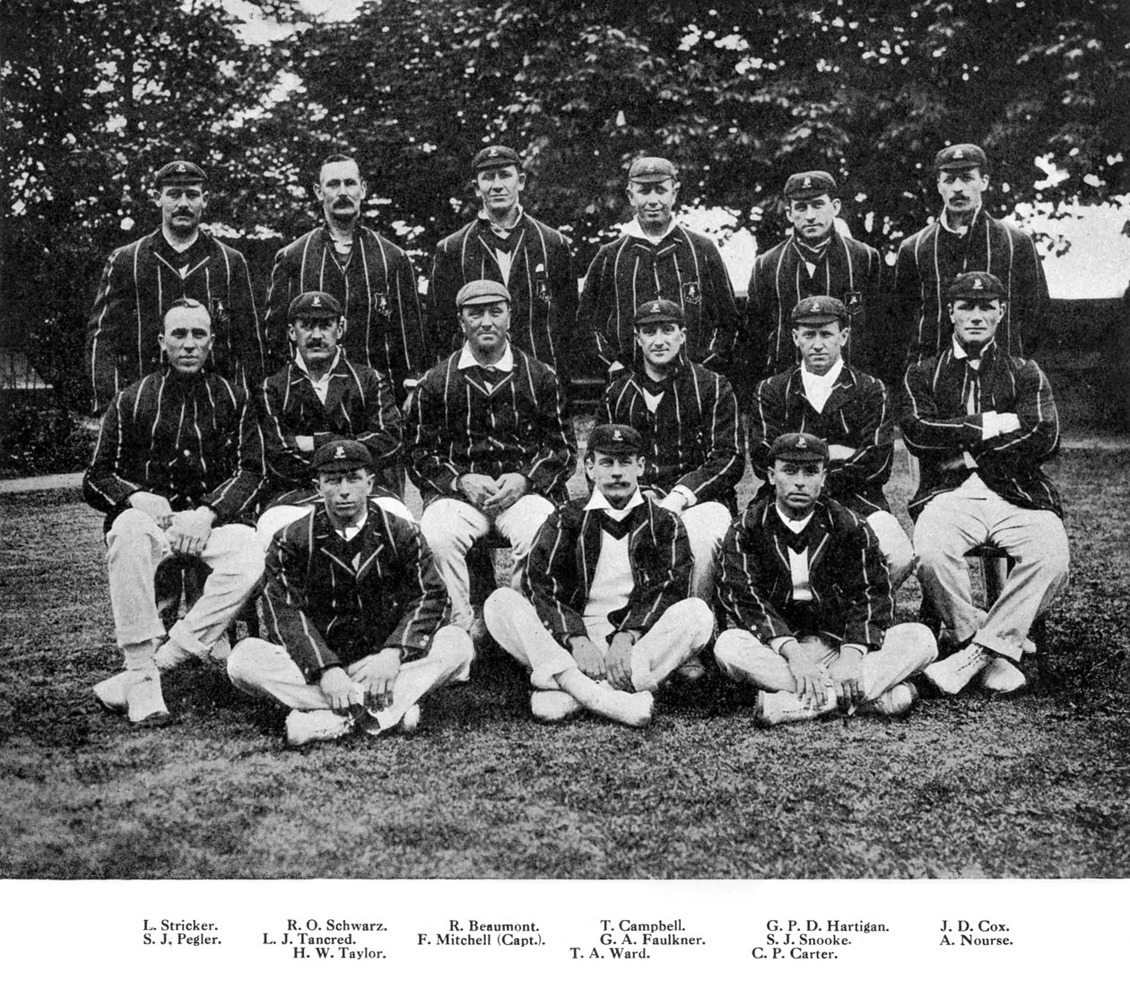Det sydafrikanska cricketlaget 1912 av Unbekannt