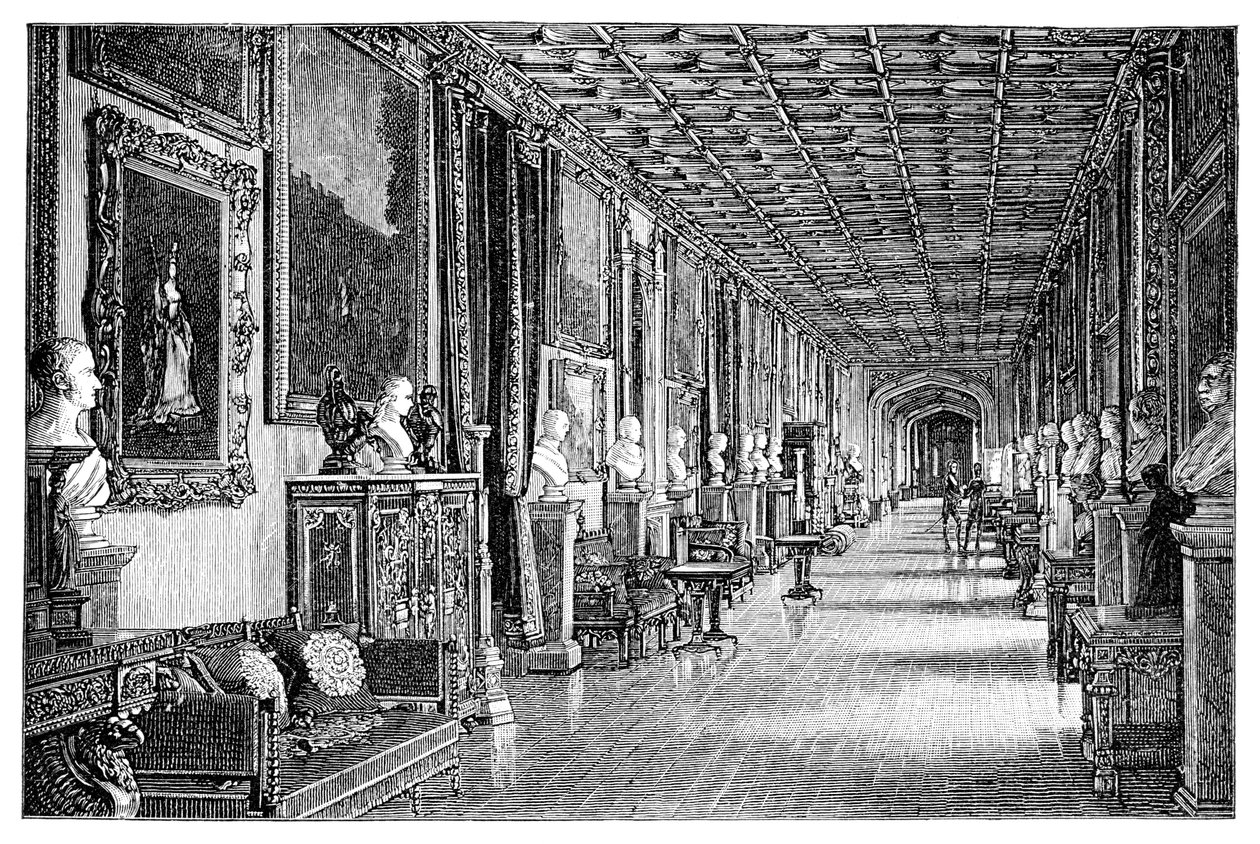 Sydöstra korridoren, Windsor Castle, 1900 av Unbekannt