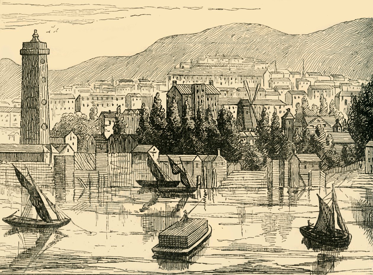 Themsens södra sida, tagen från Adelphi Terrace, 1770, c1878. av Unbekannt