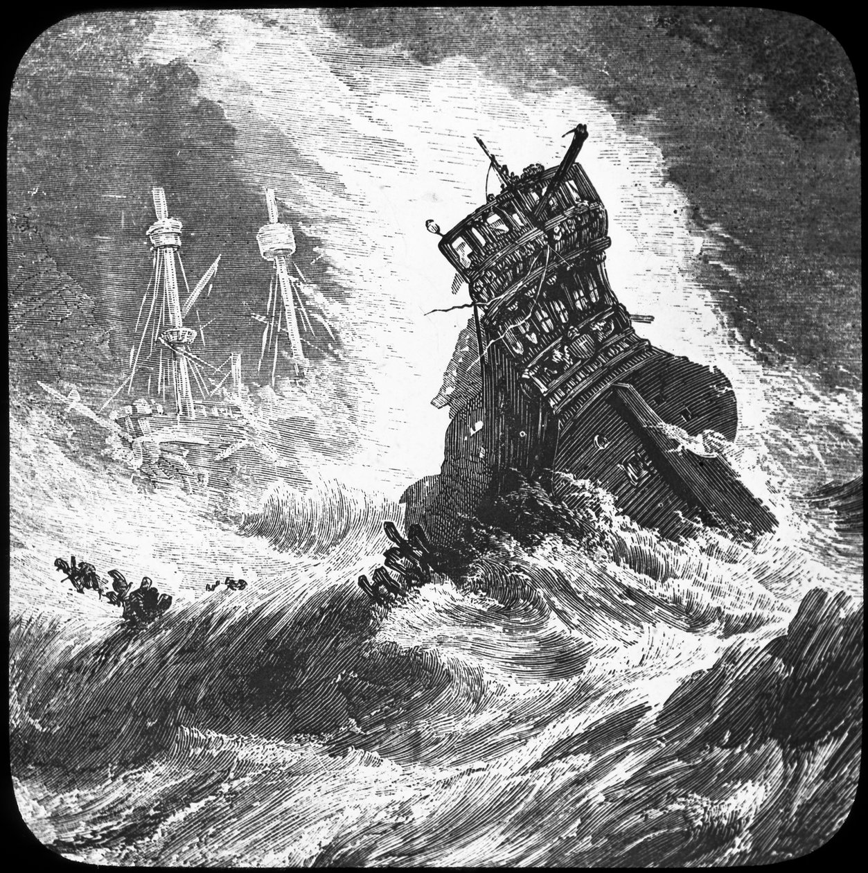 Den spanska armadan i storm, 1588 sent 1800- eller tidigt 1900-tal av Unbekannt