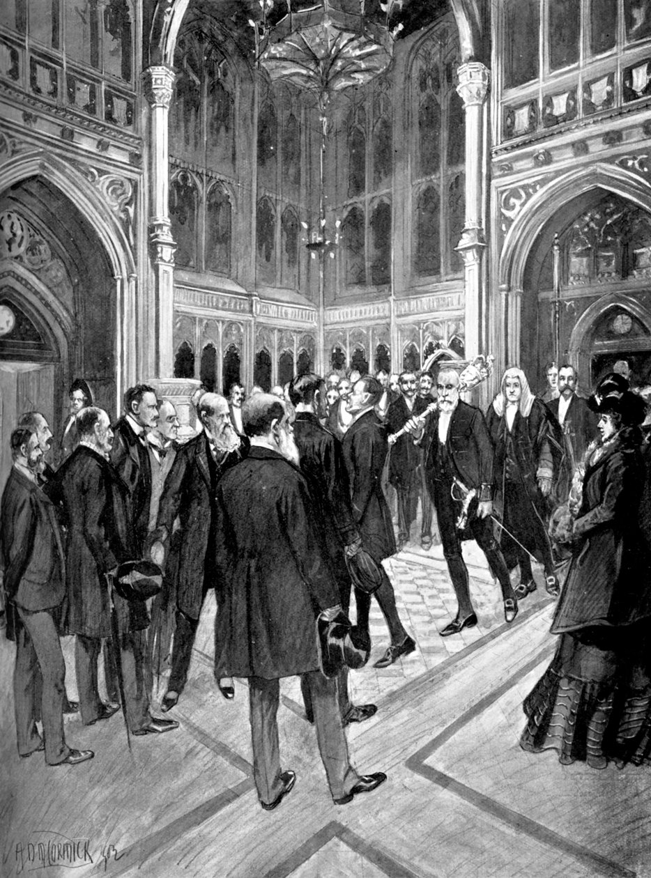 Högtalarprocessen, House of Commons, Palace of Westminster, London, c1905 av Unbekannt