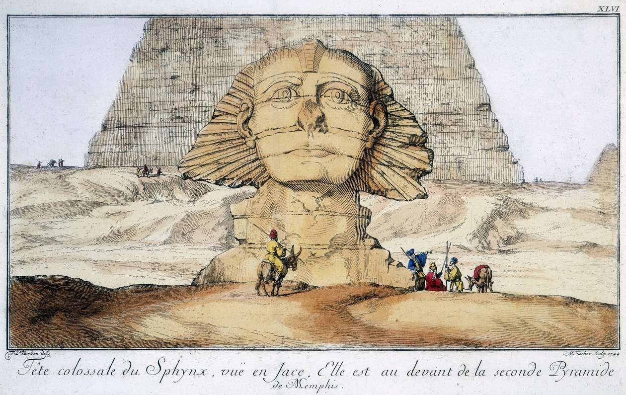 Sfinxen, Egypten, 1744 av Unbekannt