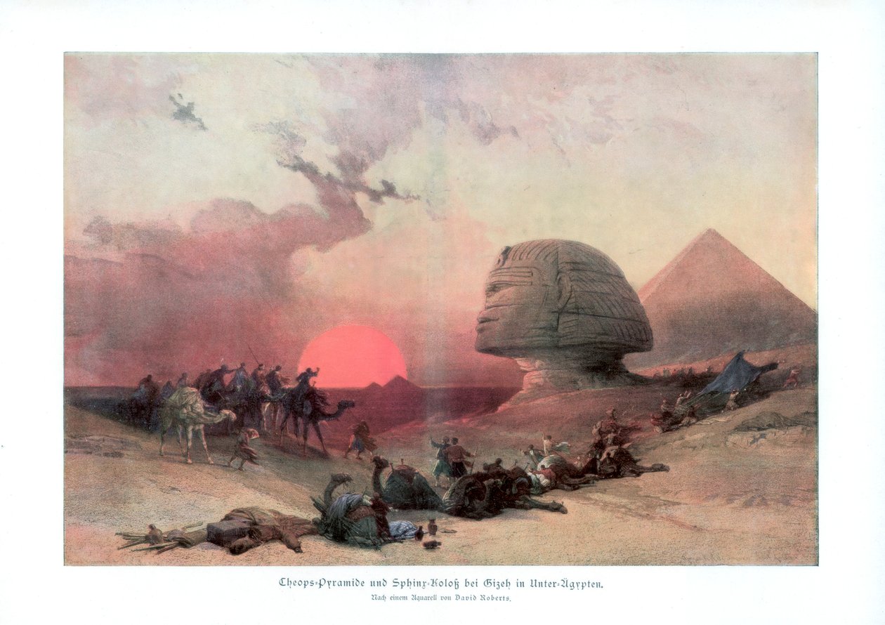 Sfinxen i Giza, Egypten, 1840-talet, 1900 av Unbekannt