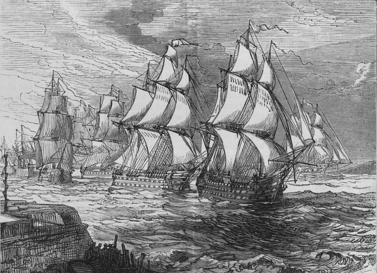 The Squadron Before Amoy, c1880 av Unbekannt