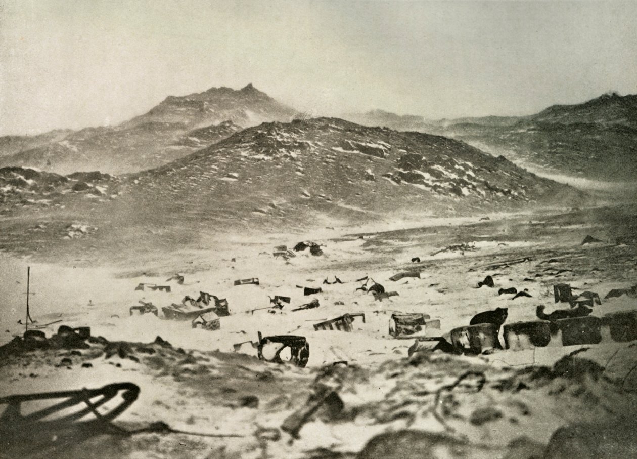 Starten på en snöstorm vid vinterkvarteren, c1908, 1909. av Unbekannt
