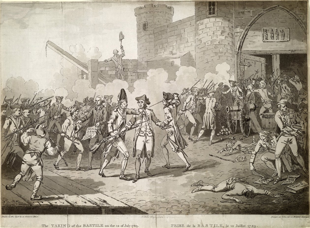 Stormningen av Bastiljen den 14 juli 1789, 1789 av Unbekannt