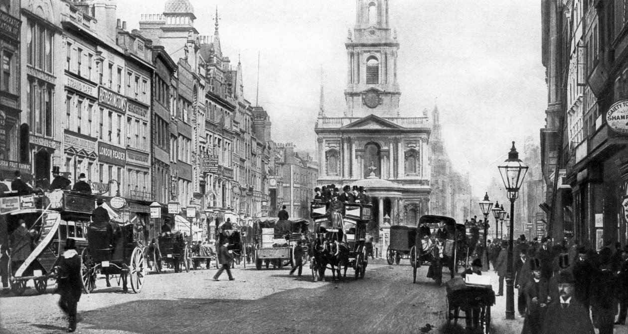 The Strand som den var under Hansoms hytter och höga hattar, London, 1935 av Unbekannt