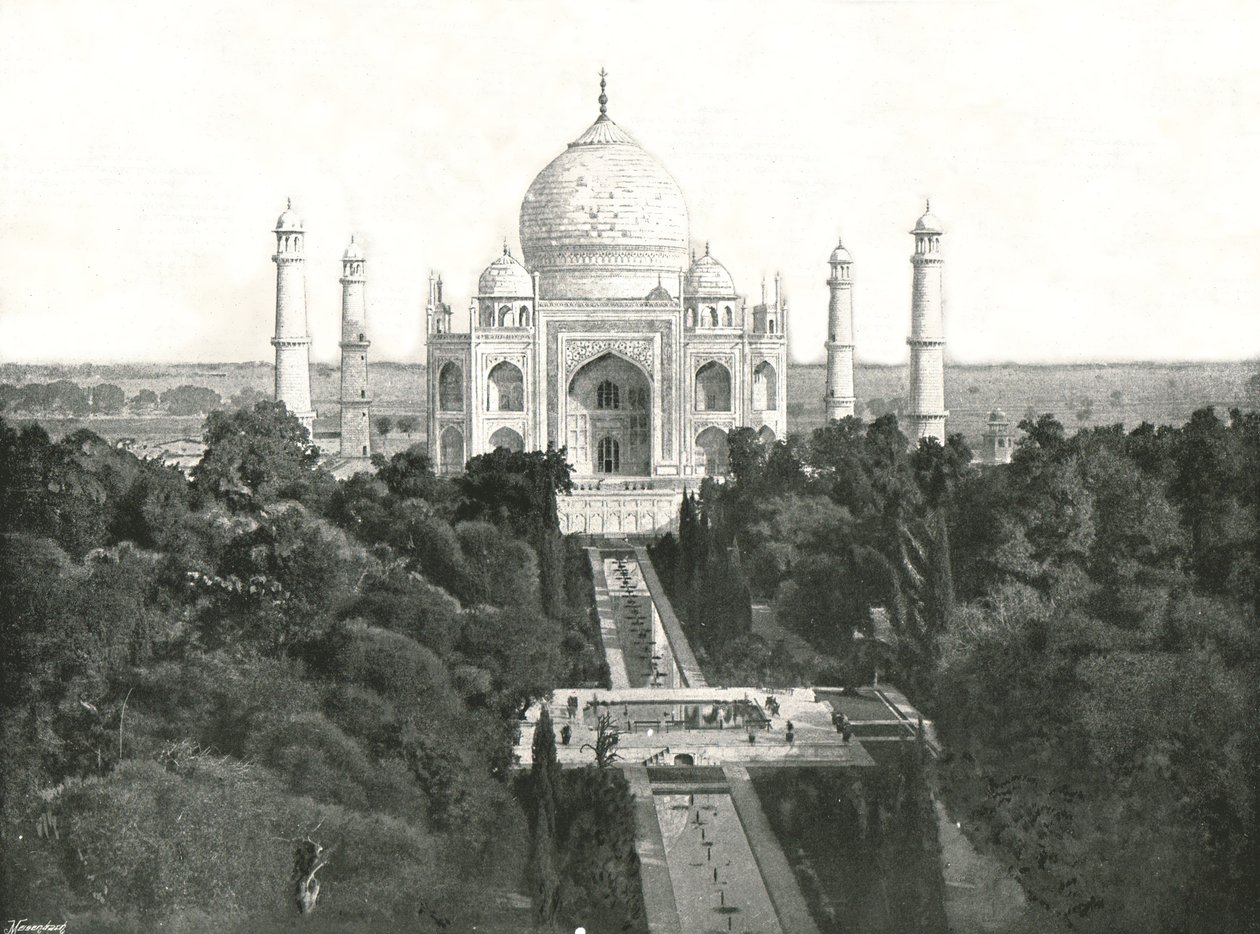 Taj Mahal, Agra, Indien, 1895. av Unbekannt