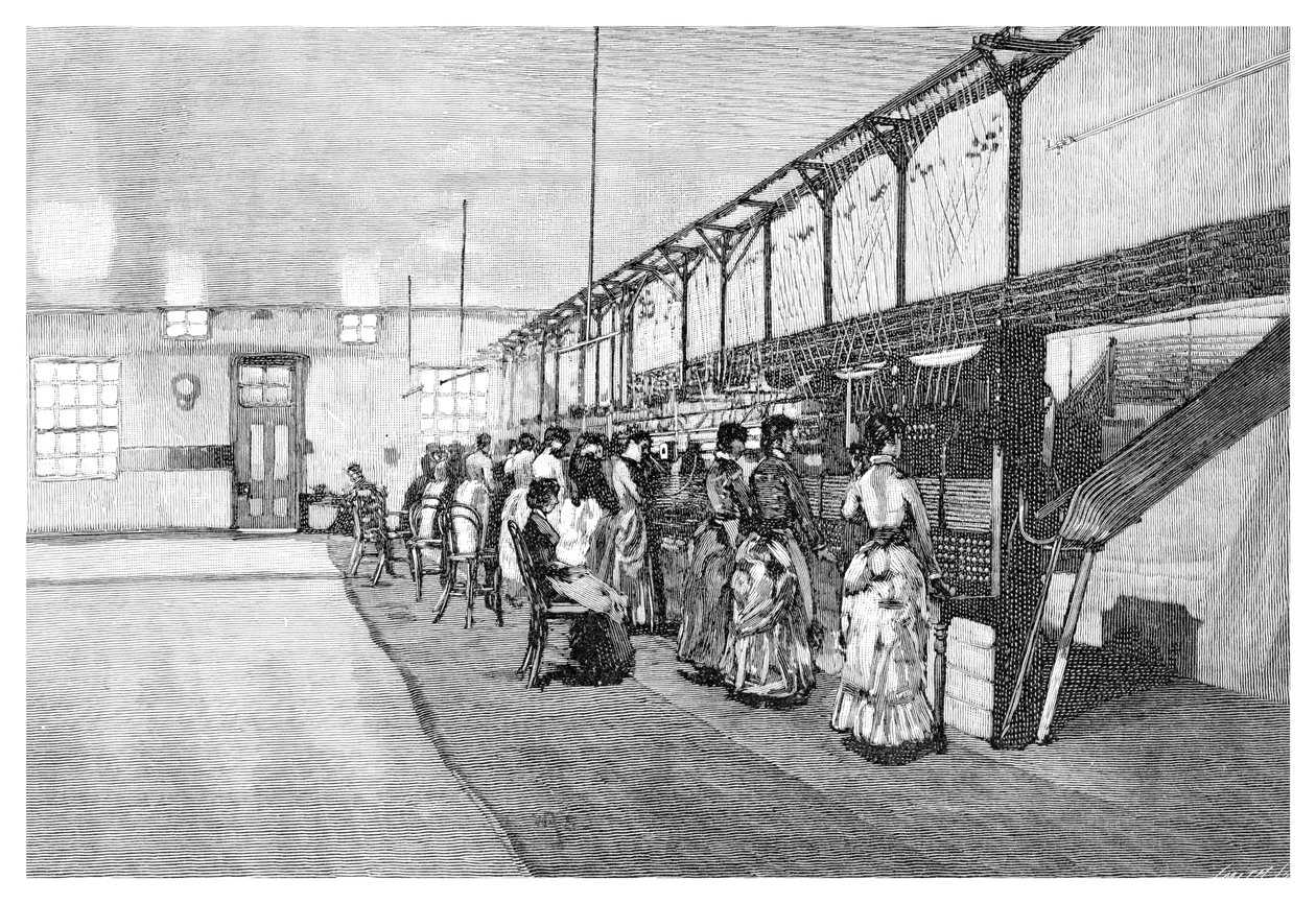 The Telephone Exchange, Melbourne, Victoria, Australien, 1886 av Unbekannt