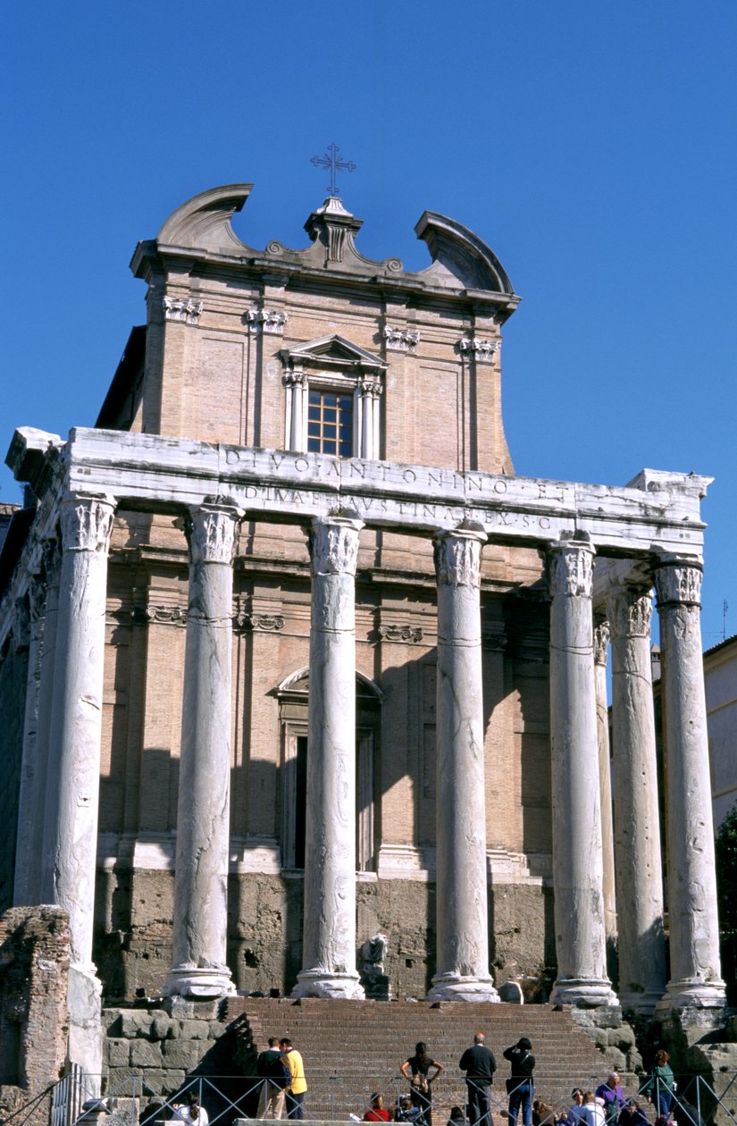 Antoninus och Faustinas tempel, Rom, 141 e.Kr av Unbekannt