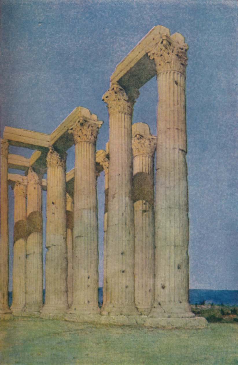 Den olympiske Zeus tempel i Aten, 1913 av Unbekannt